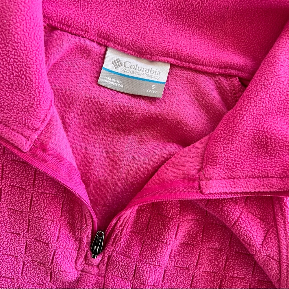Columbia Vivid Pink Fleece Pullover - Picture 4 of 6